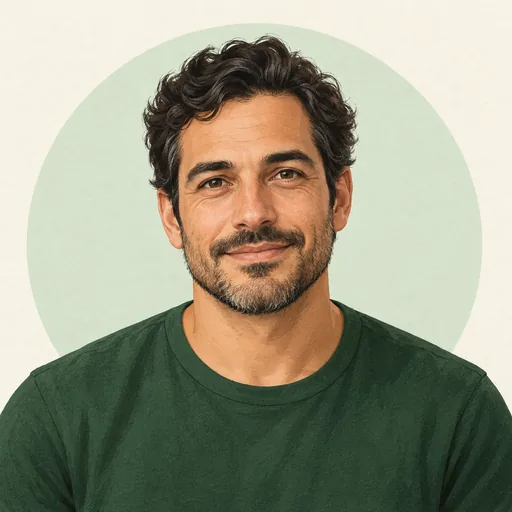 Illustrated portrait of Alex Rivera