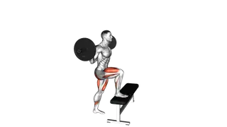Barbell Step up exercise