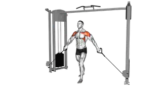 Cable Front Shoulder Raise exercise