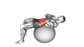Crunch (on stability ball) exercise