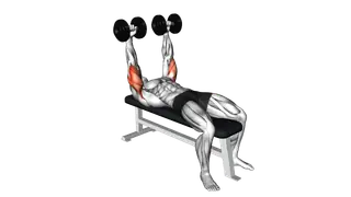 Dumbbell Lying Extension (across face)