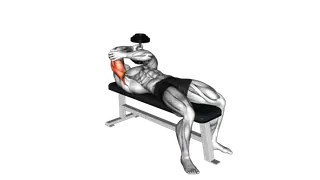 Dumbbell Lying One Arm Pronated Triceps Extension exercise