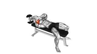 Dumbbell Lying One Arm Supinated Triceps Extension exercise