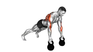 Kettlebell Alternating Renegade Row