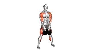 Kettlebell Double Alternating Hang Clean exercise