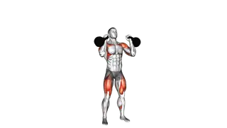 Kettlebell Double Push Press exercise