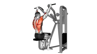 Lever Front Pulldown exercise