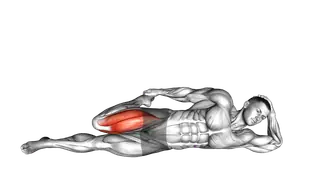 Lying (side) Quadriceps Stretch exercise