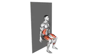 Seated Side Crunch (Wall) exercise