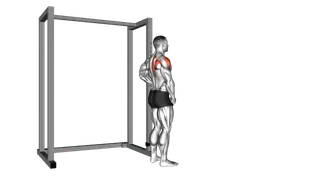 Band front lateral raise exercise