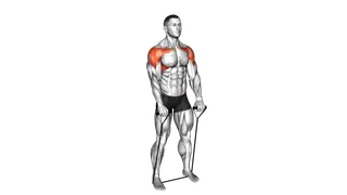 Band front raise exercise