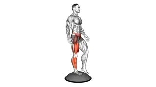 Bosu Ball Balance Single Leg Squat