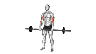 Barbell Fat Bar Reverse Curl exercise