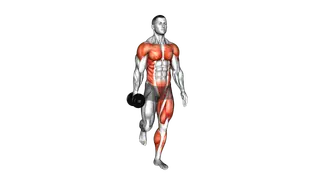 Dumbbell Around Hip Hand to Hand Single Leg Balan exercise