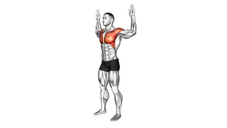 Bodyweight Standing Pec Dec exercise