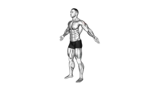 Bodyweight Standing Rear Delt Fly Pulse exercise