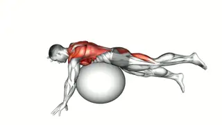 Swimmer Kick over Exercise Ball