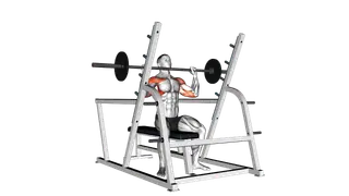 Barbell Seated Military Press (inside squat cage) exercise