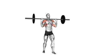 Barbell Standing Military Press (without rack) exercise