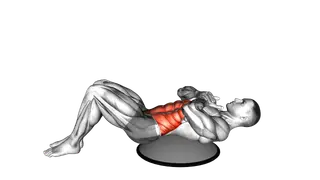 Crunch (on bosu ball) exercise