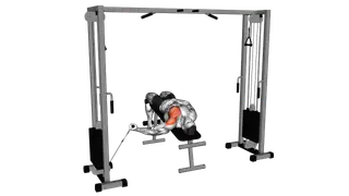 Cable One Arm Decline Chest Fly exercise