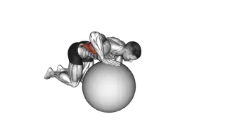 Exercise Ball Lat Stretch exercise