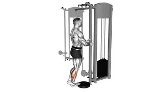 Cable Standing One Leg Calf Raise exercise