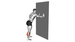 Calf Stretch With Hands Against Wall exercise