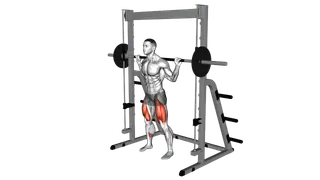 Smith Low Bar Squat exercise