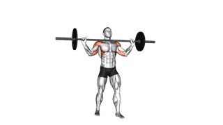 Barbell Standing Wide Military Press exercise