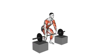Barbell Power Clean from Blocks exercise