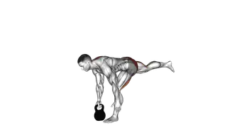 Kettlebell One Legged Deadlift exercise