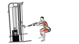 Cable Squat Row (with rope attachment)