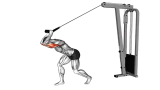 Cable High Pulley Overhead Tricep Extension exercise
