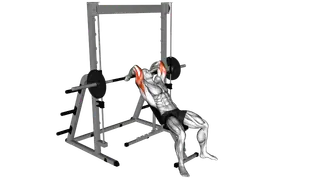 Smith Machine Incline Tricep Extension