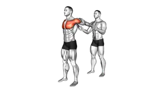 Assisted Standing Chest Stretch exercise
