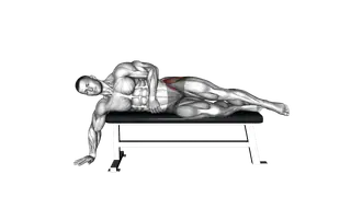 Lying Leg Hang Abductor Stretch exercise
