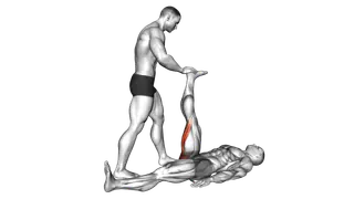 Assisted Lying Hamstring Stretch exercise