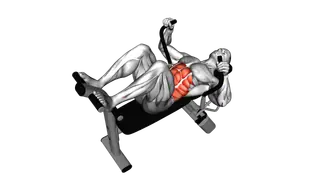Lever Lying Crunch exercise