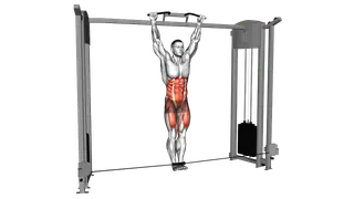 Cable Hanging Leg Raise exercise