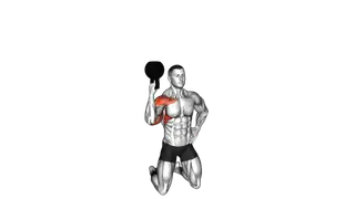 Kettlebell Kneeling One Arm Bottoms Up Press exercise