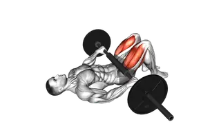 Barbell Glute Bridge (hands on bar)