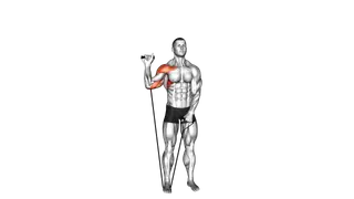 Band Single Arm Shoulder Press