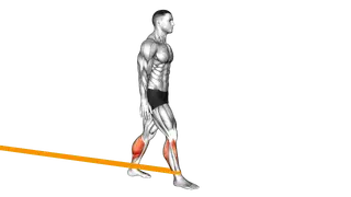 Resistance Band Standing Back Achilles Stretch