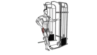 Cable hip abduction exercise