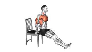 Dip on Floor with Chair exercise
