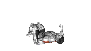 Lying Floor Row with Bent Knee exercise