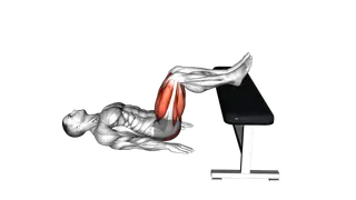 Glute Bridge Two Legs on Bench