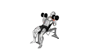 Dumbbell Incline Alternate Press exercise