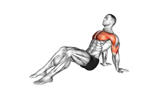 Seated Shoulder Flexor Depresor Retractor Stretch Bent Knee exercise